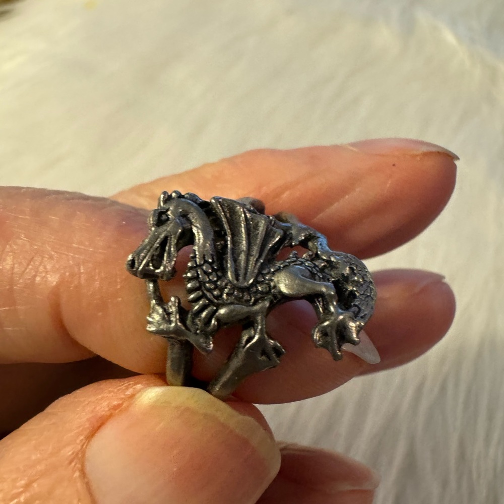 Sterling Silver Dragon Ring